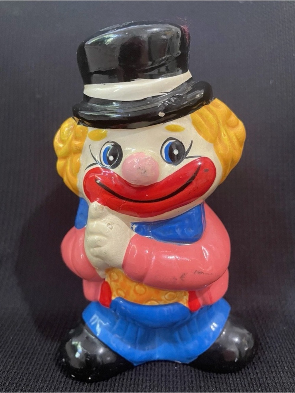 Vintage Clown Coin Bank Circus Clown Figurine 
Chalkware Bank 
1960-1970
